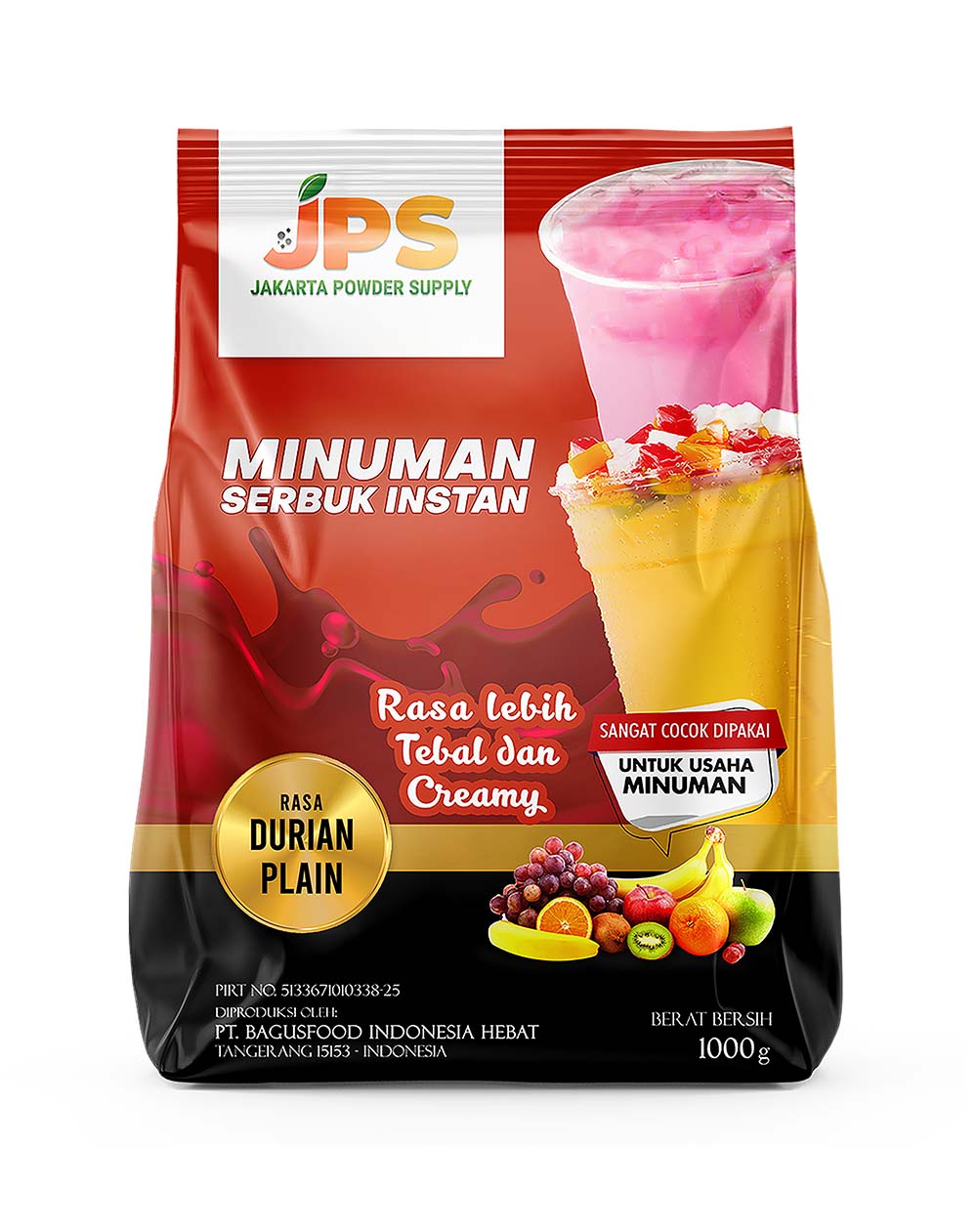 Bubuk Minuman Durian Plain JPS