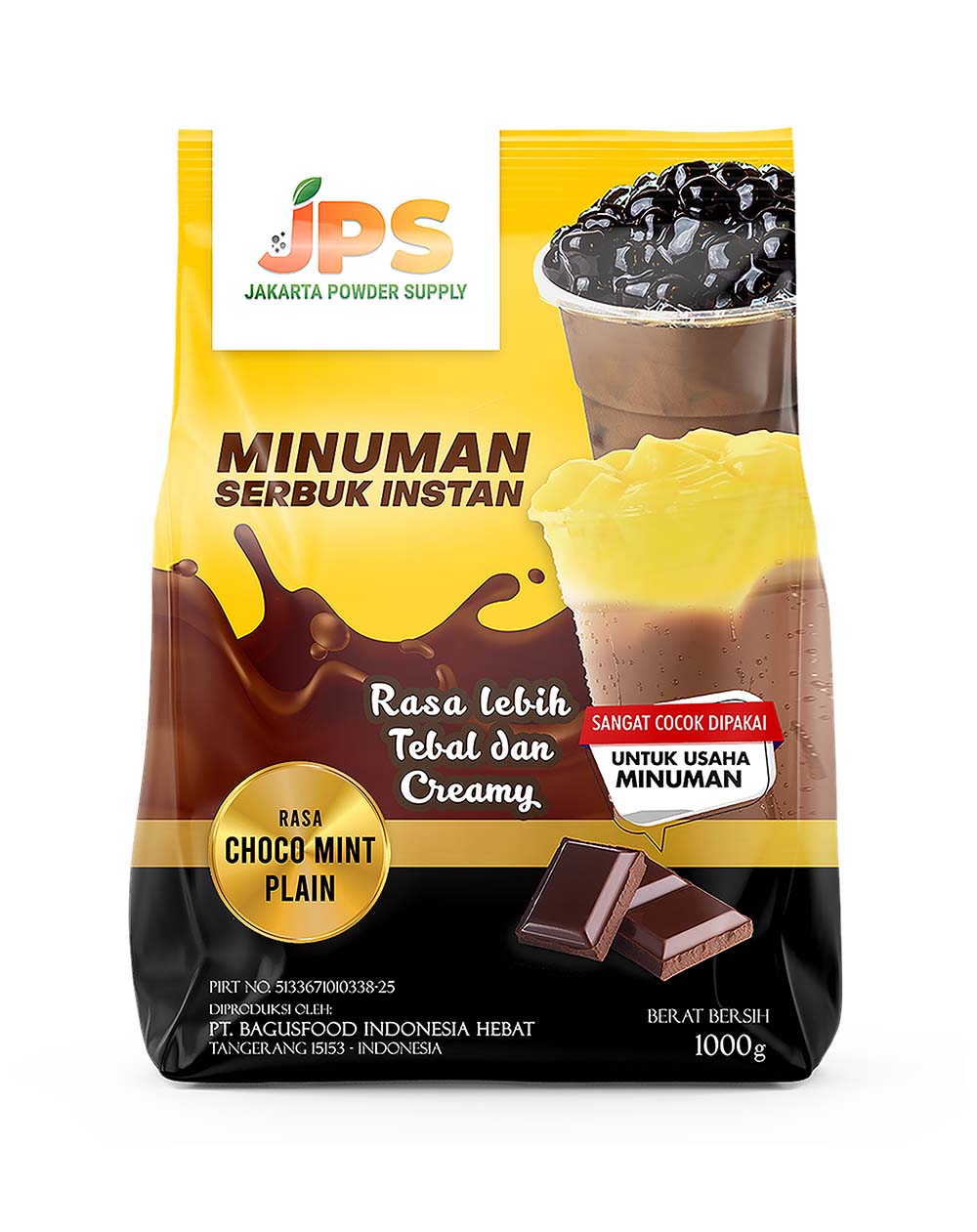 Bubuk Minuman Choco Mint Plain JPS