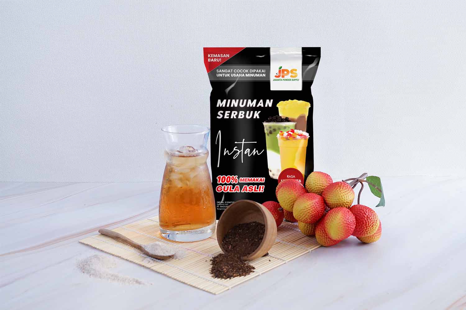 Bubuk Minuman Lychee Tea Mix JPS