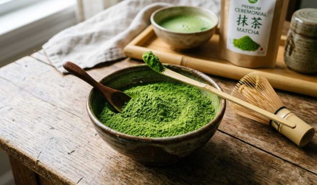 green tea powder