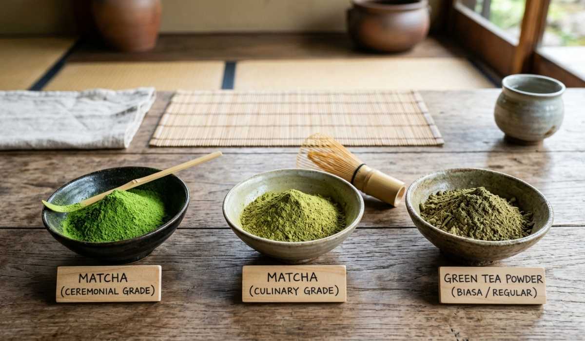 green tea powder