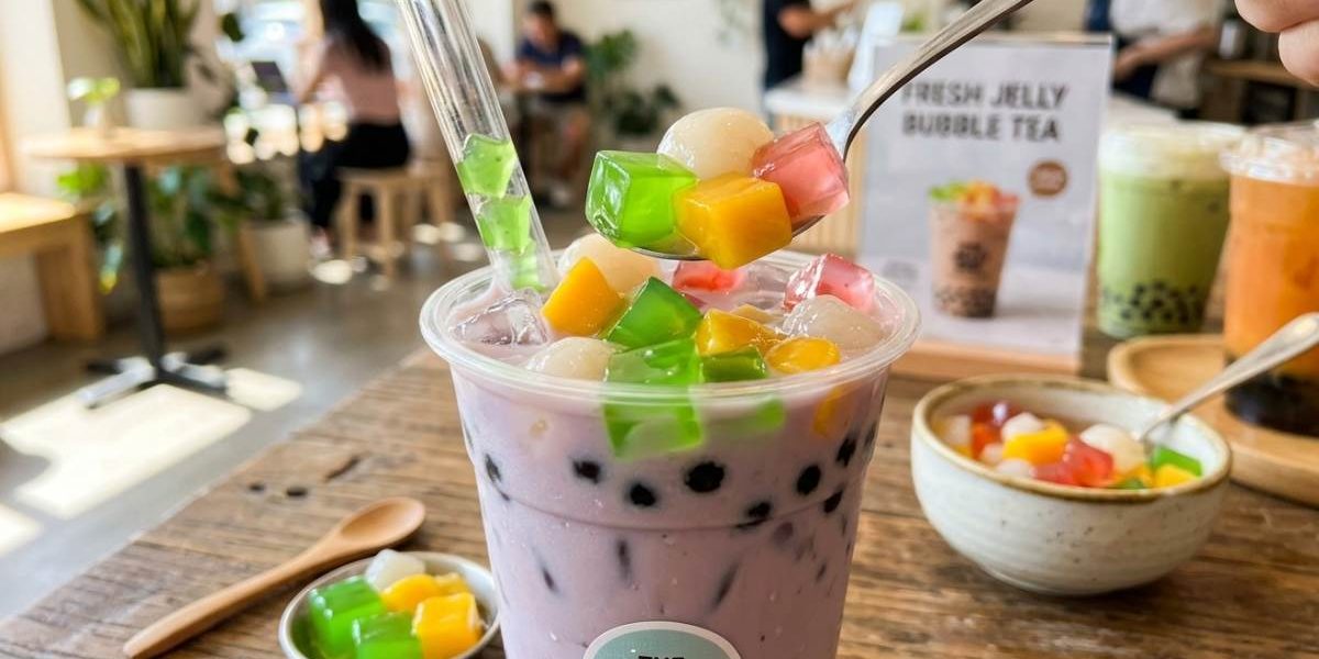 jelly topping minuman