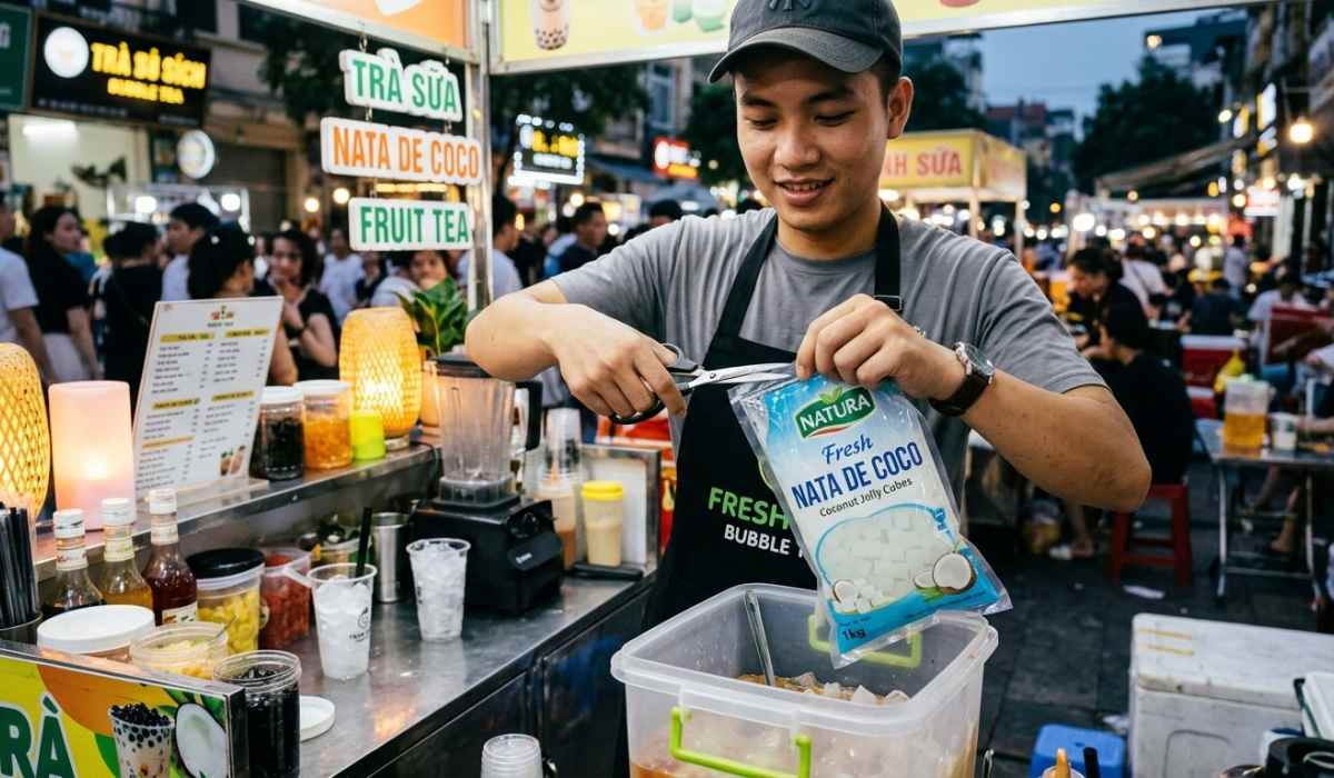 jelly topping minuman