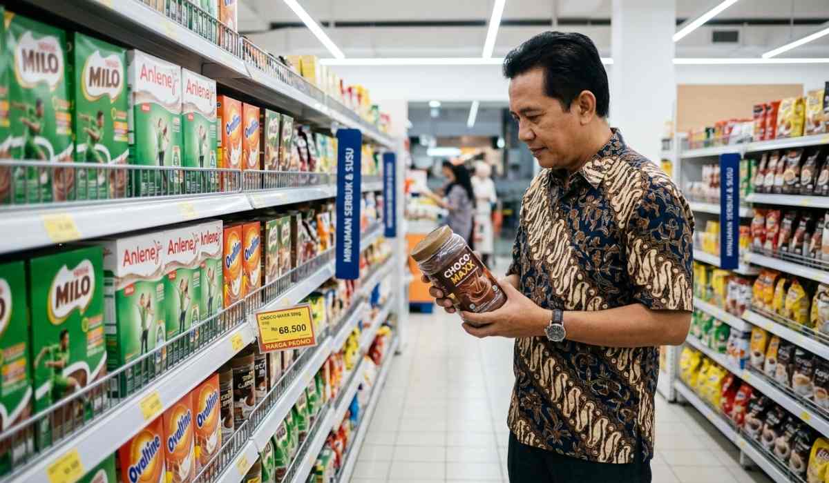 minuman serbuk coklat
