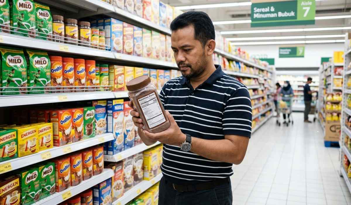minuman serbuk coklat