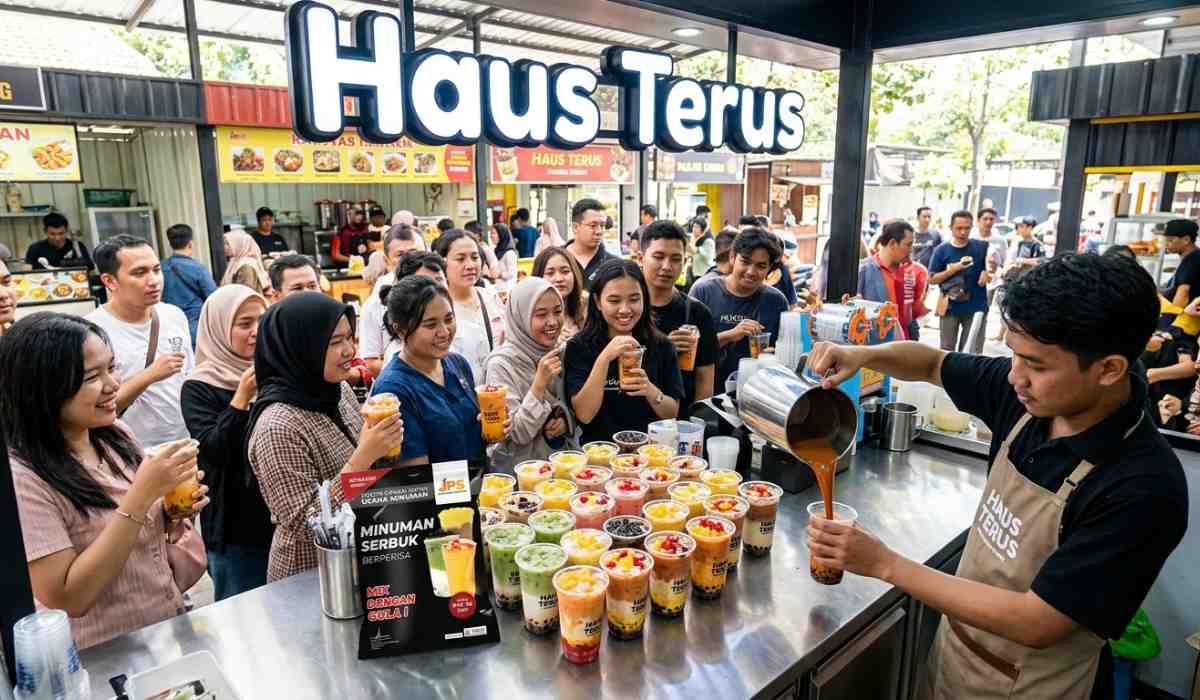 bubuk minuman dengan gula