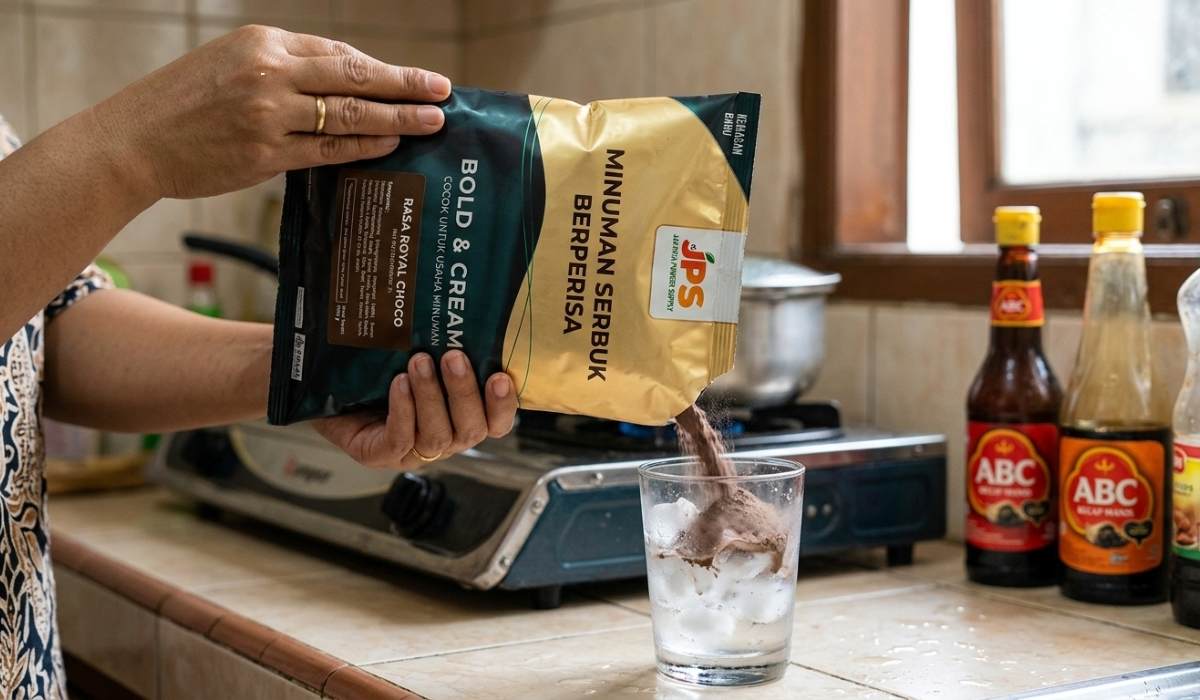 bubuk minuman plain